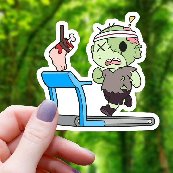 Mimic Gaming Co - Wholesale Sticker - Zombie Treadmill Training Sticker - 3"