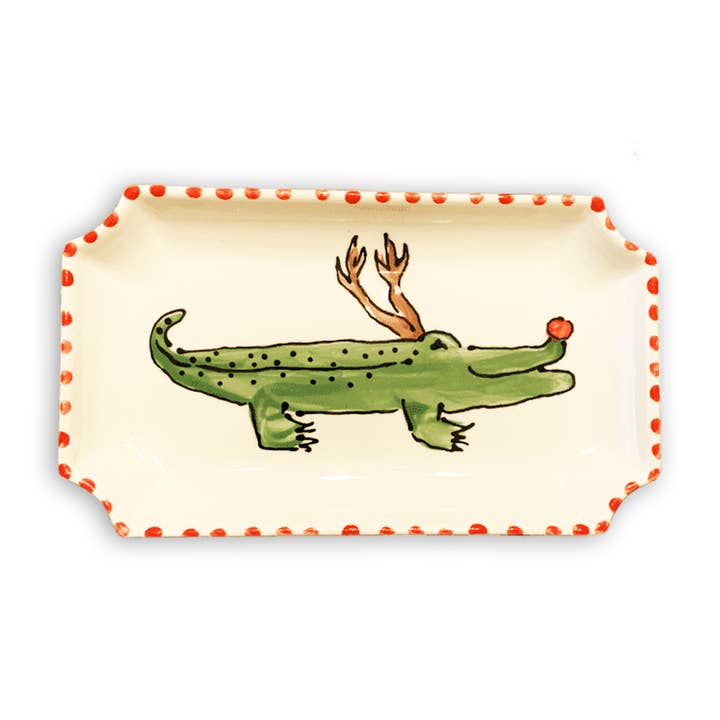 Magnolia Creative Co. - Wholesale Decorative Tray - Reindeer Alligator Orleans Tray