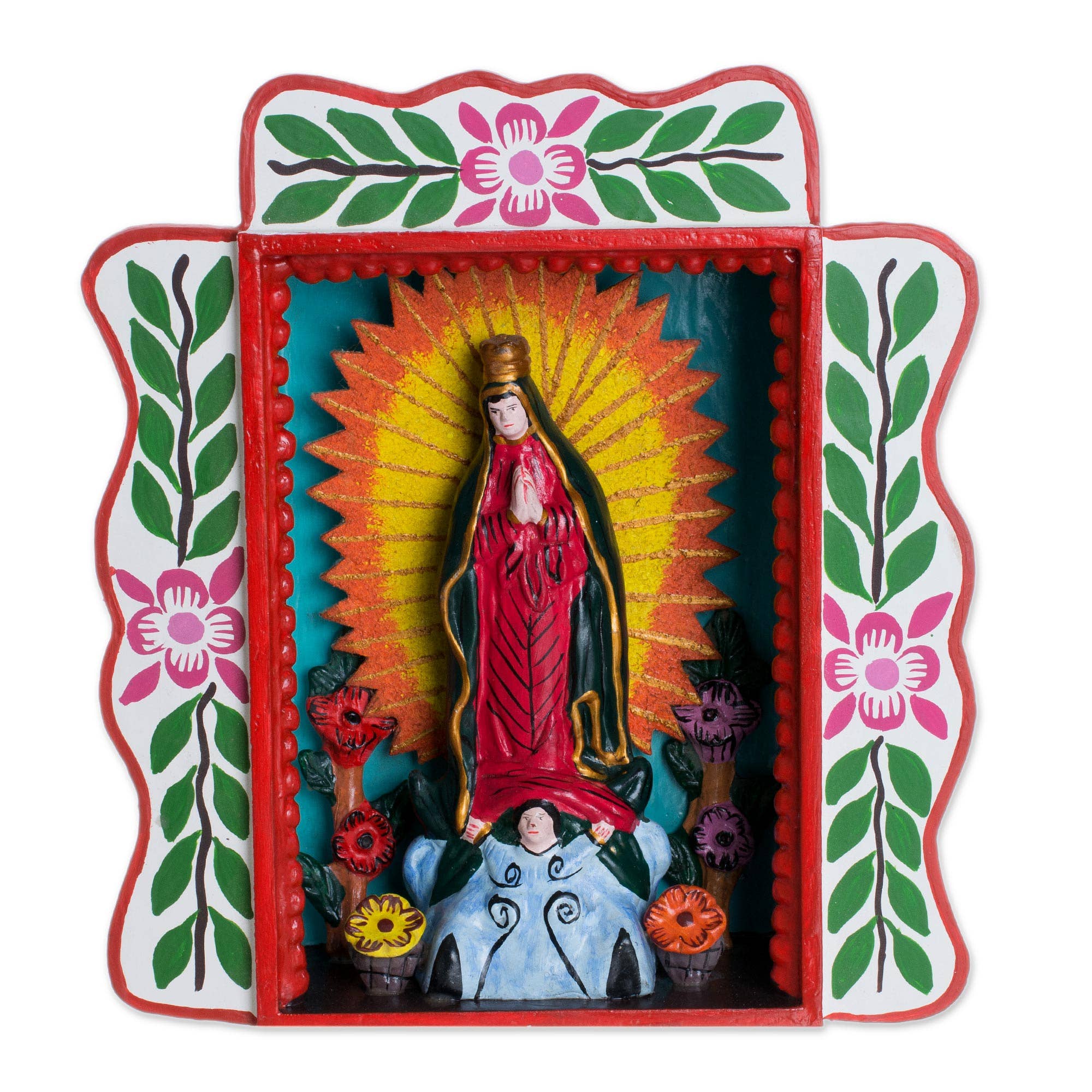 Multicolor Novica Handmade Mary Wood Retablo for wholesale on Faire0