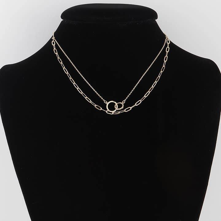 3AM BY H&D ACCESSORIES - Wholesale Link & Chain Necklace - Twin Link Chain Necklace
