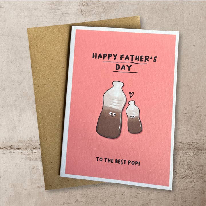 Best pop! - Father's Day card for wholesale by Back To The Drawing Board Illustration