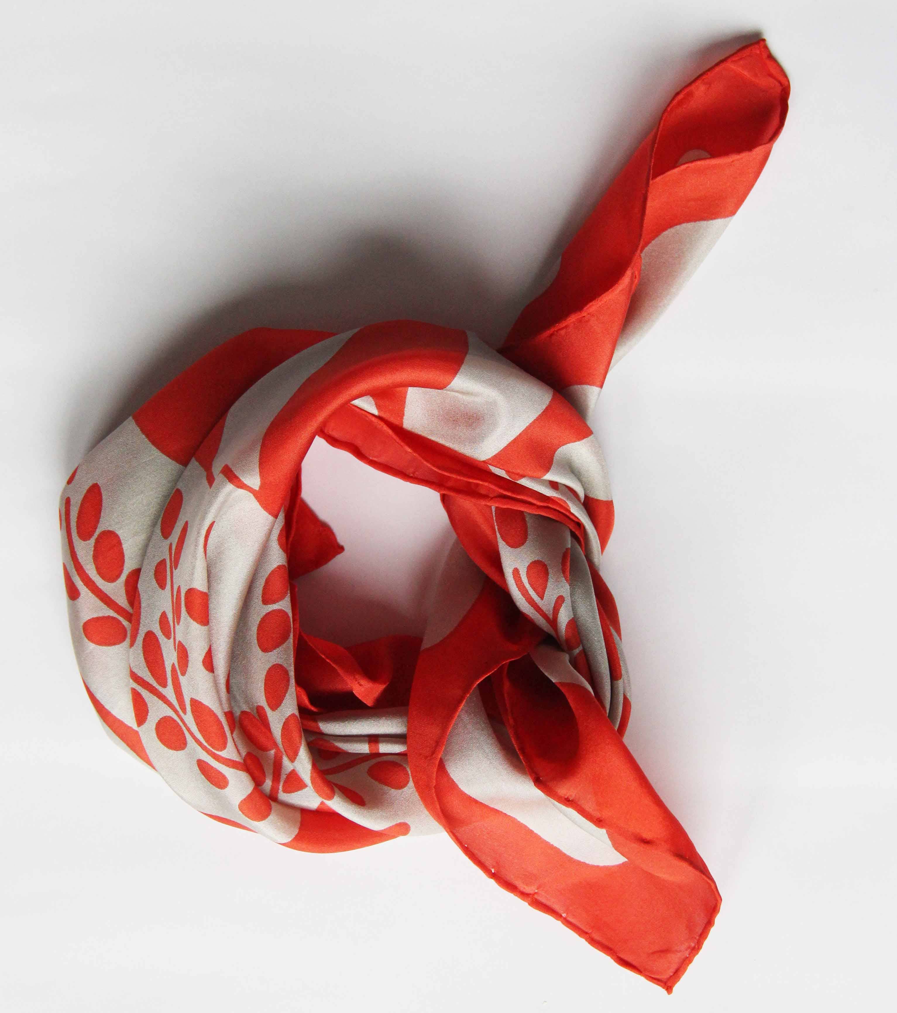 Les Belles Vagabondes - Wholesale Head Scarf - Women's - Mini Peace and Love Orange2