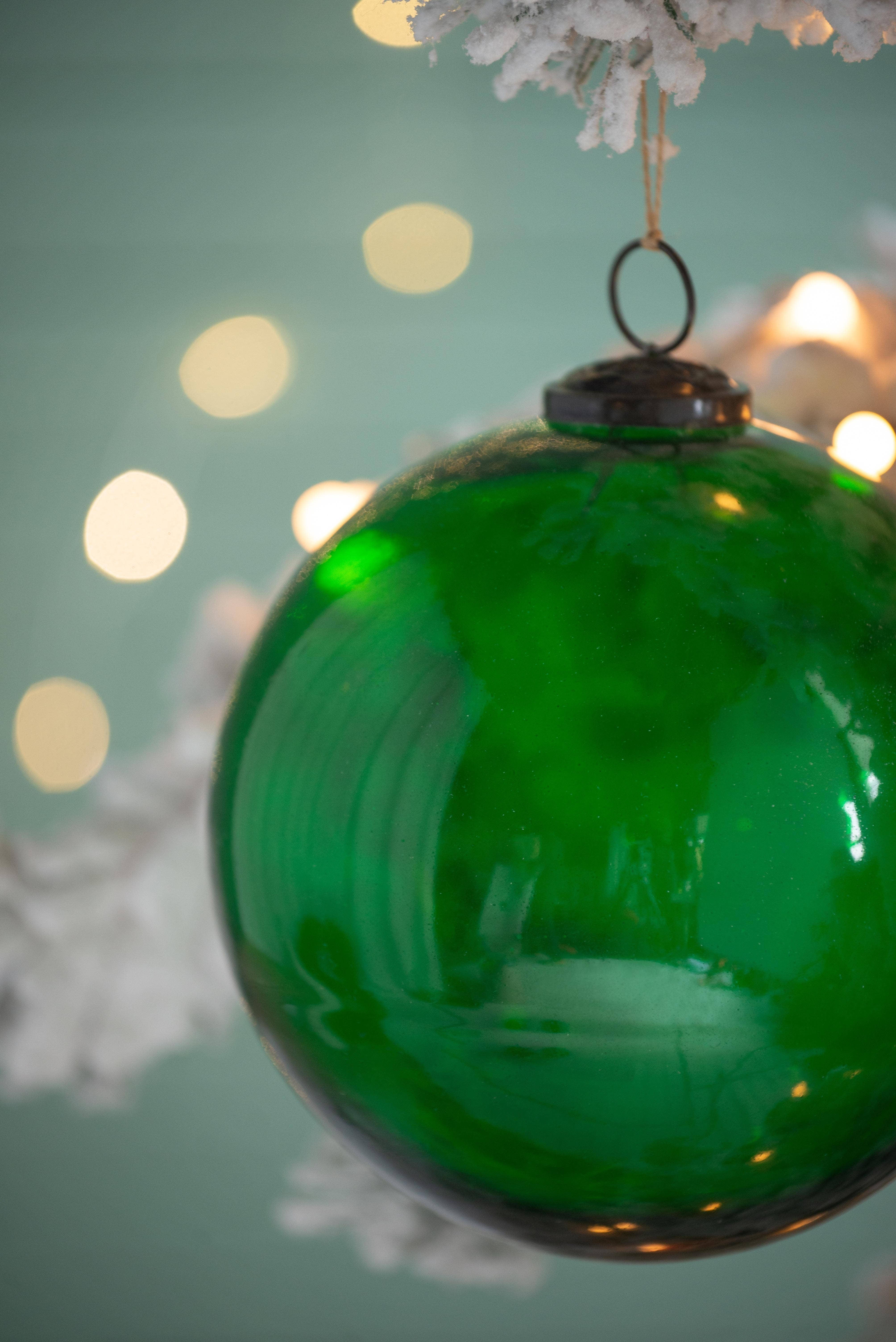 A&B Home Group Inc. - Wholesale Ornament - 5" Green Glass Ornament - Green1