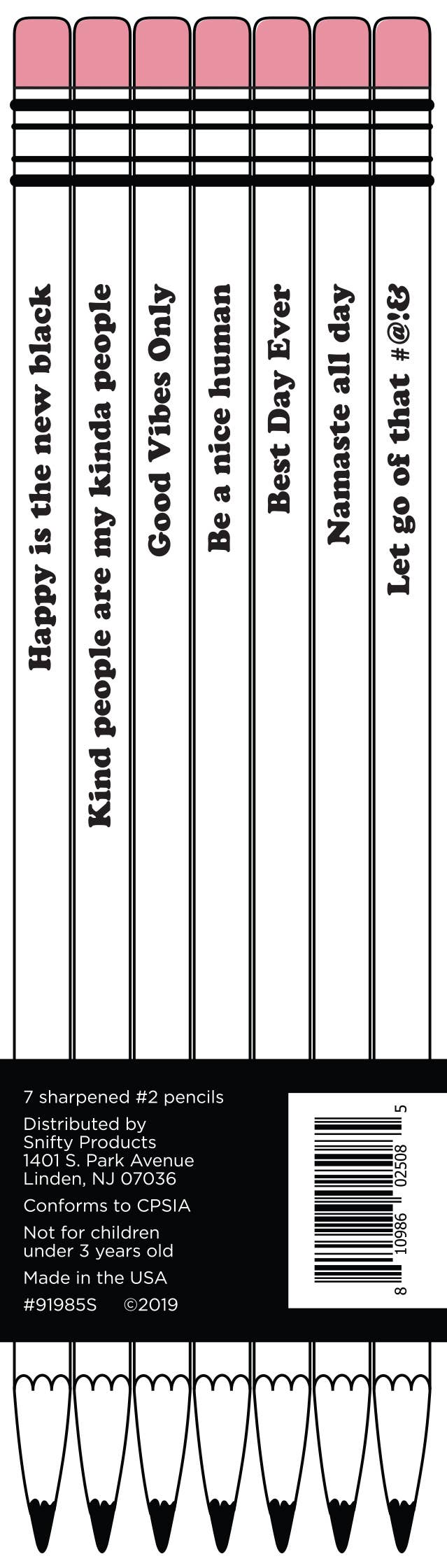 SNIFTY - Vendita all'ingrosso Matite - SET DI MATITE GOOD VIBES1