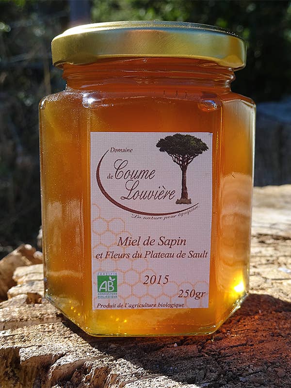 Organic Fir Honey and Plateau de Sault Flowers for wholesale by Domaine de Coume Louvière