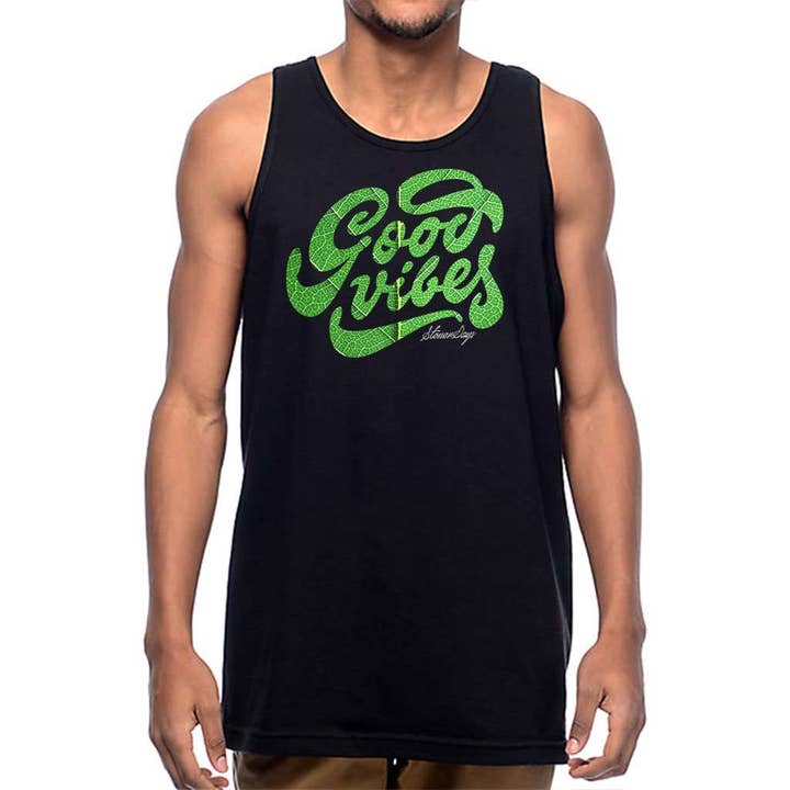 Mens Groovy Vibes Tank Top for wholesale by StonerDays Apparel
