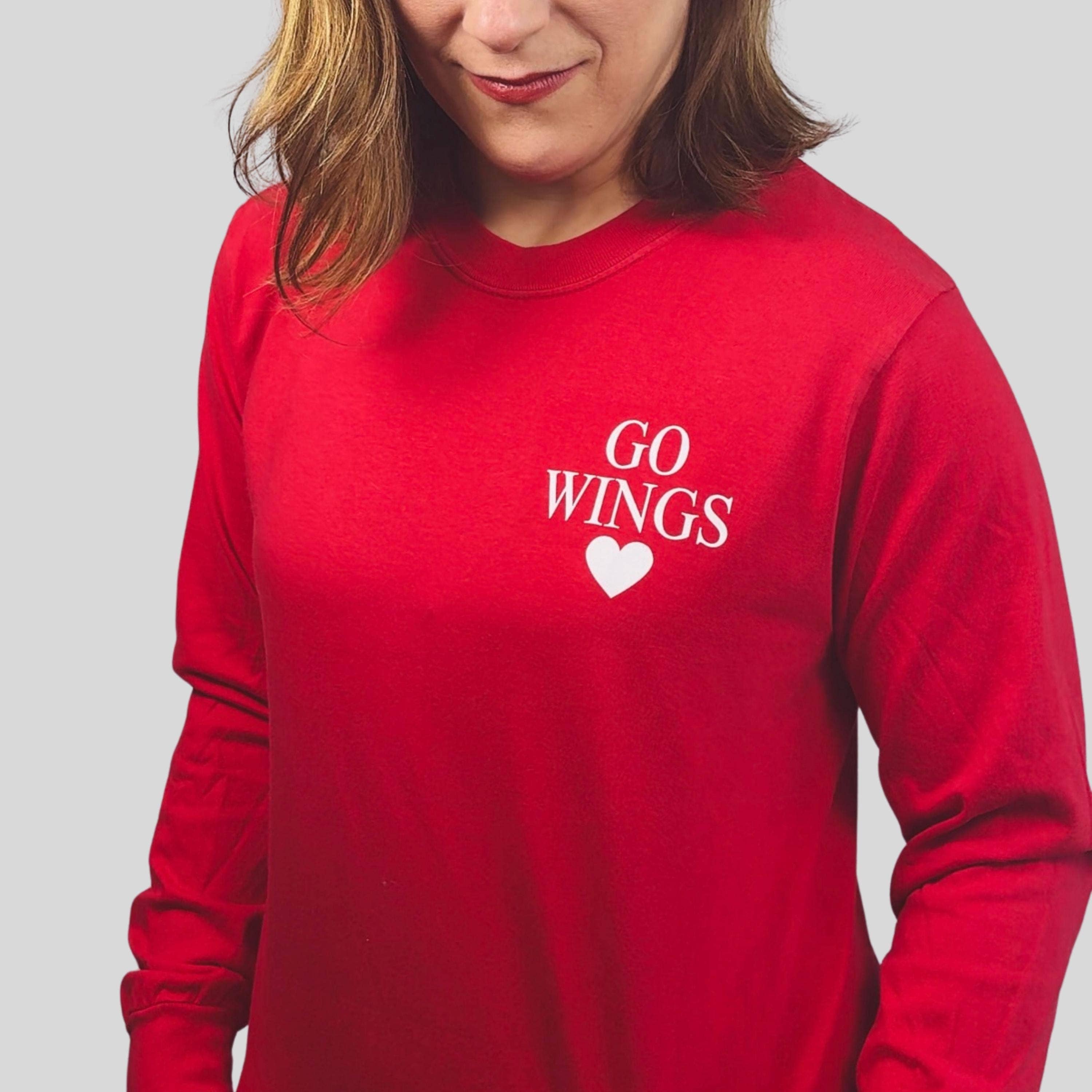 Red Go Wings - Detroit Hockey Long Sleeve for wholesale on Faire2