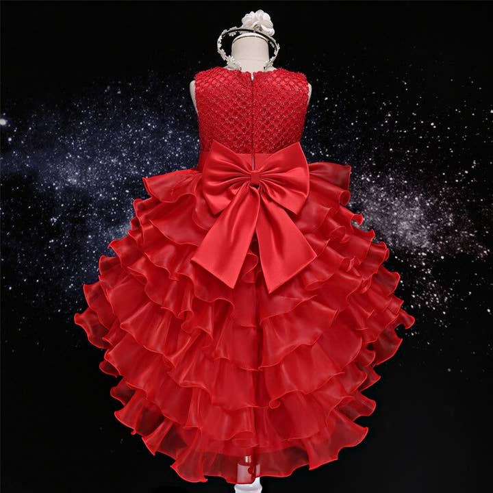 KiddieKickz - Wholesale Dress - Kids - Long Back Puffy Ruffle Dress