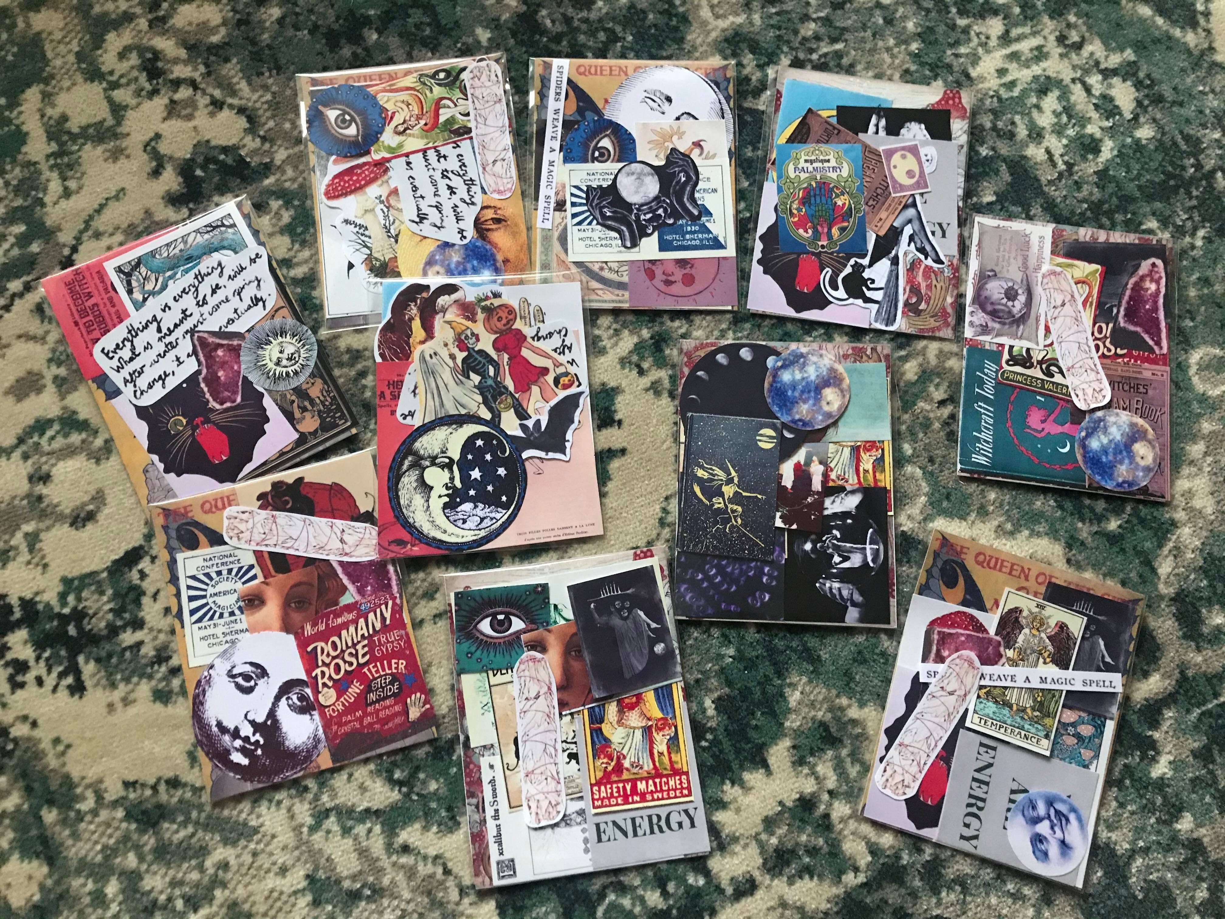 lotusleafaltars – wholesale Sticker – Vintage Witchy Themed 12PCS Sticker Packs, Celestial, Magic3