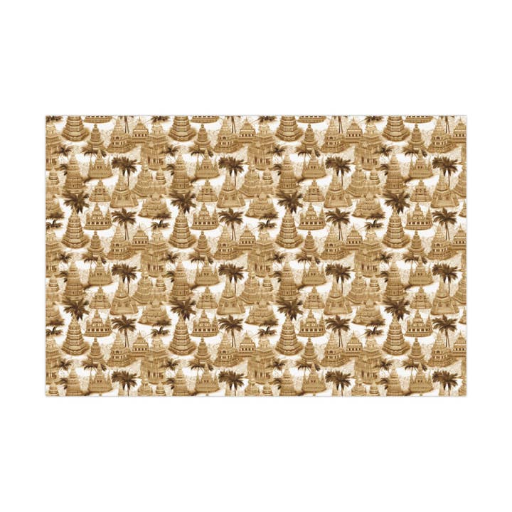 Olivias Paper - Wholesale Flat Wrap - Angkor Wat Vintage Style Wrapping Paper Gift Wrap2