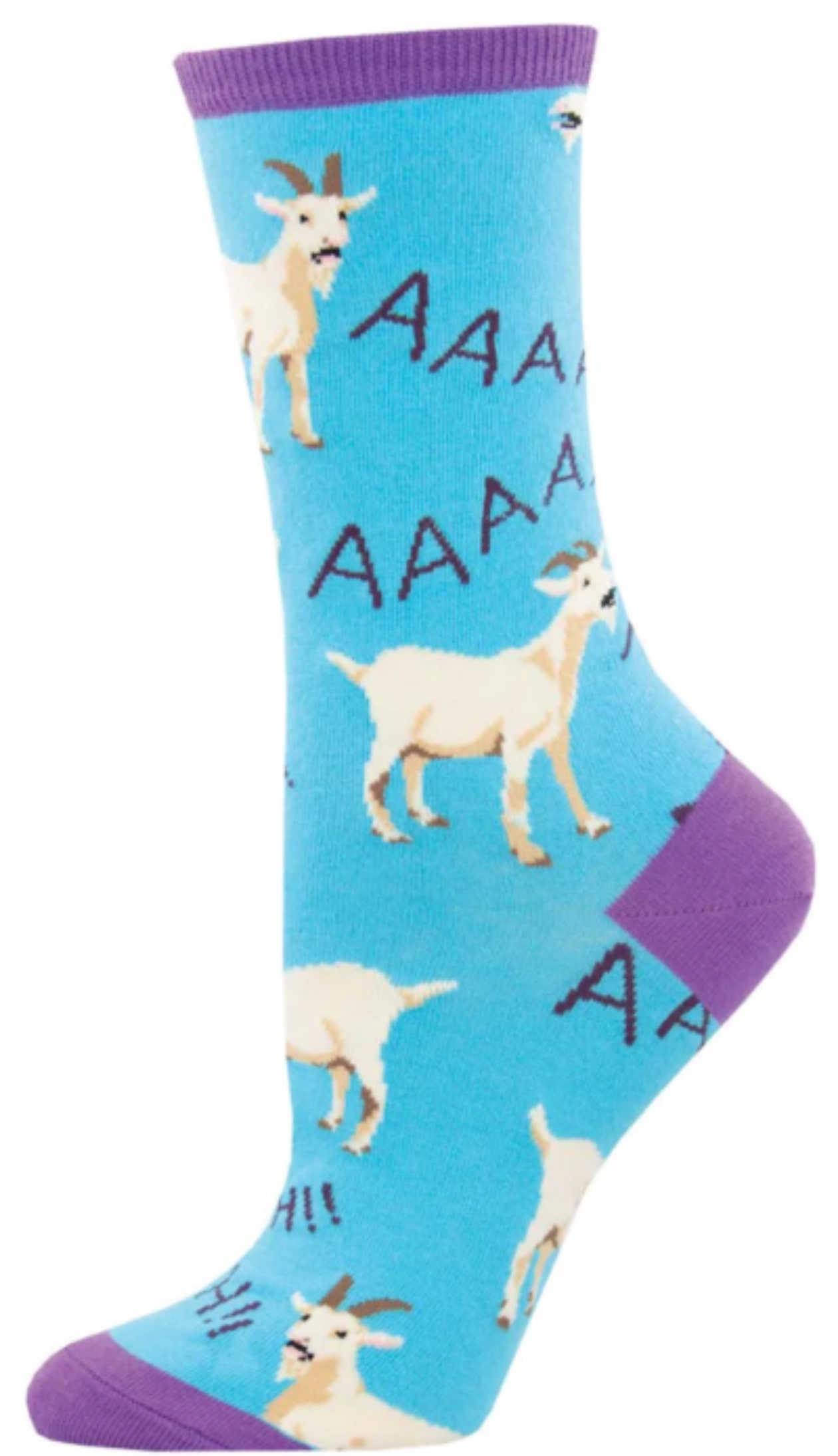 Animal Crackers – wholesale Socks – Women's – Women's Goat socks 'Screaming Goats' design by Socksmith, One Size, quality cotton mix1