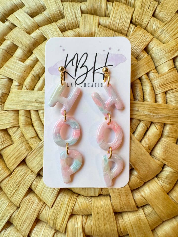 Glass HOP Dangle Clay Earrings for wholesale by KBH CREATIONS