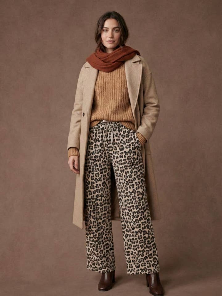 Pépouz' Paris - Wholesale Pants - Women's - Fluid and comfortable leopard print pants PPN25614