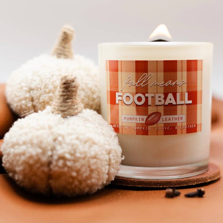 Fall Means Football Candle for wholesale by Continue Good