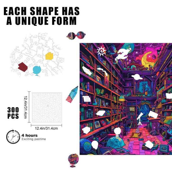 Trippy Puzzle Co - Wholesale Puzzle - Adult - Chaos Chronicles Wooden Jigsaw Puzzle 300PC