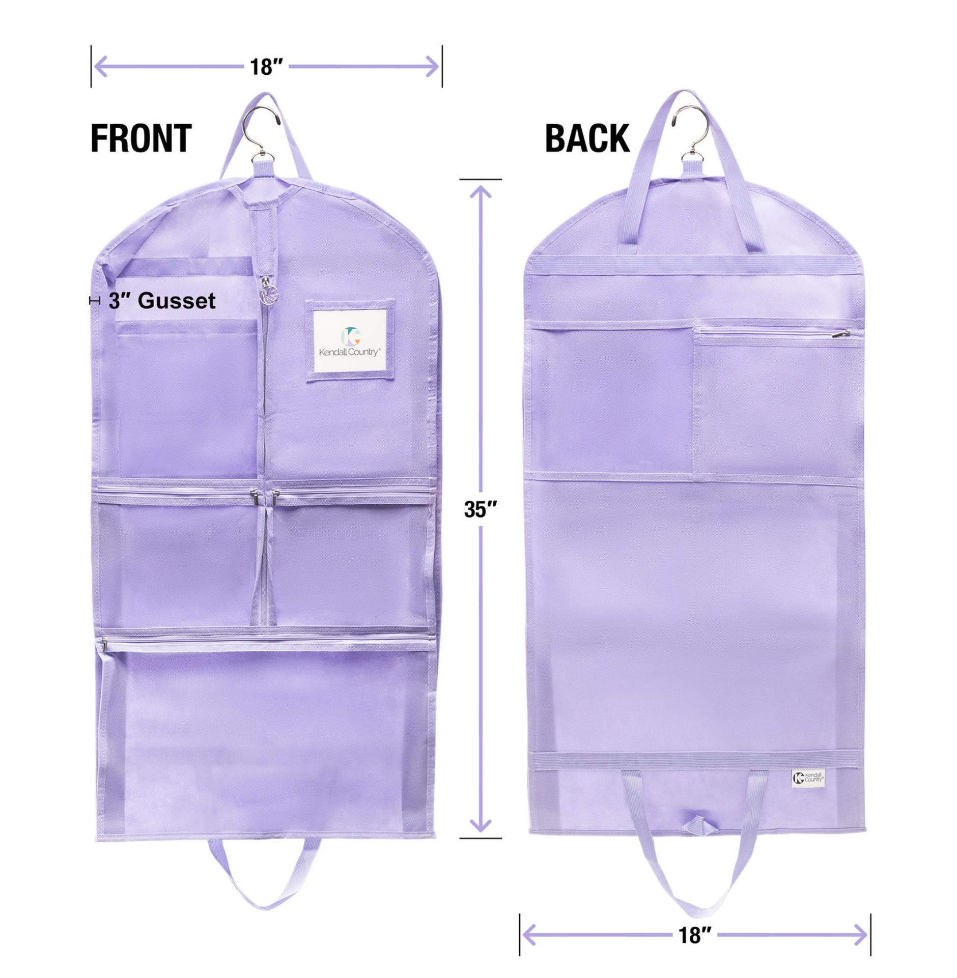 Kendall Country - Wholesale Garment Bag - Unisex - 35" Garment Bag with pockets for Costumes, Clothing Storage9