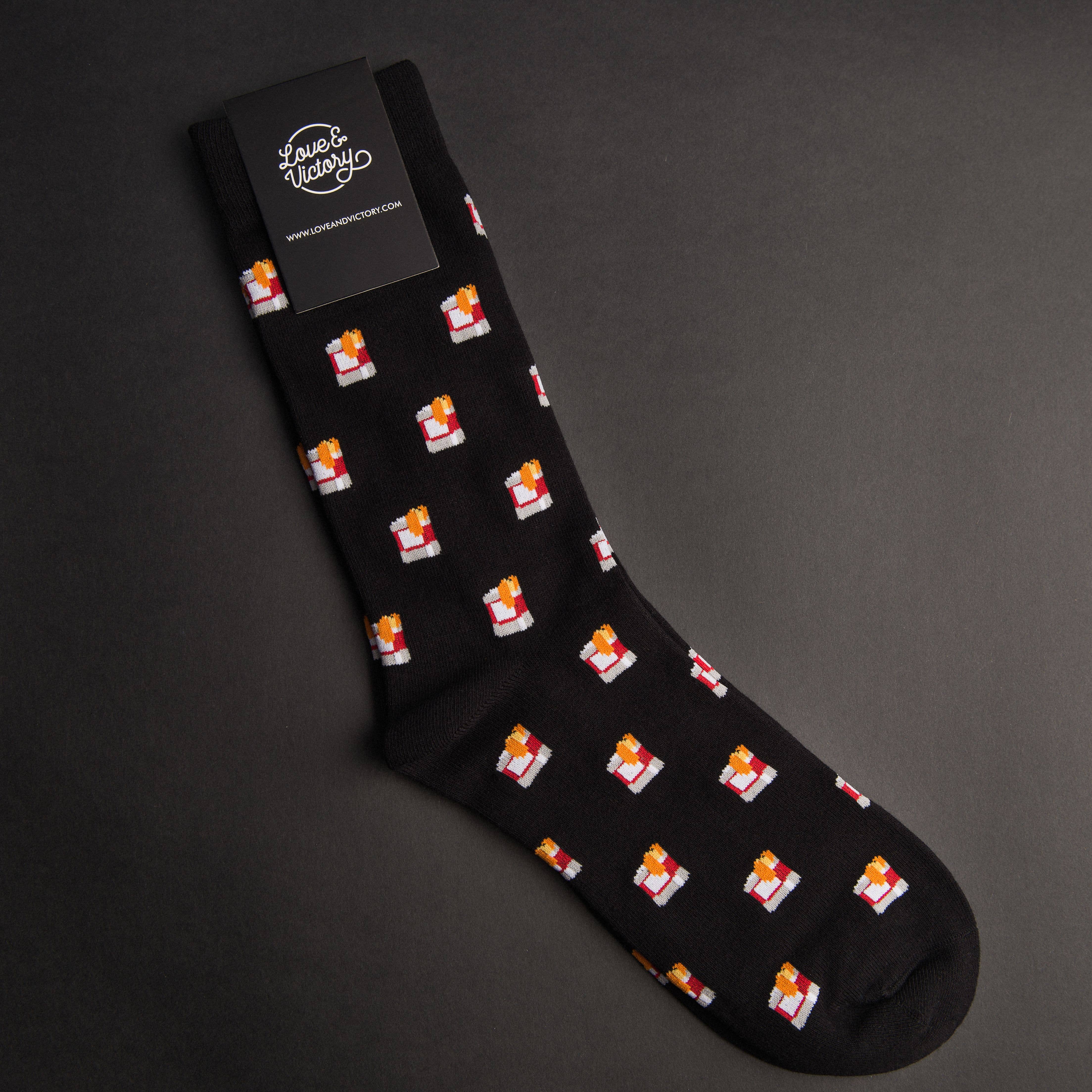 Love & Victory - Wholesale Socks - Unisex - Unisex Negroni Cocktail Socks0