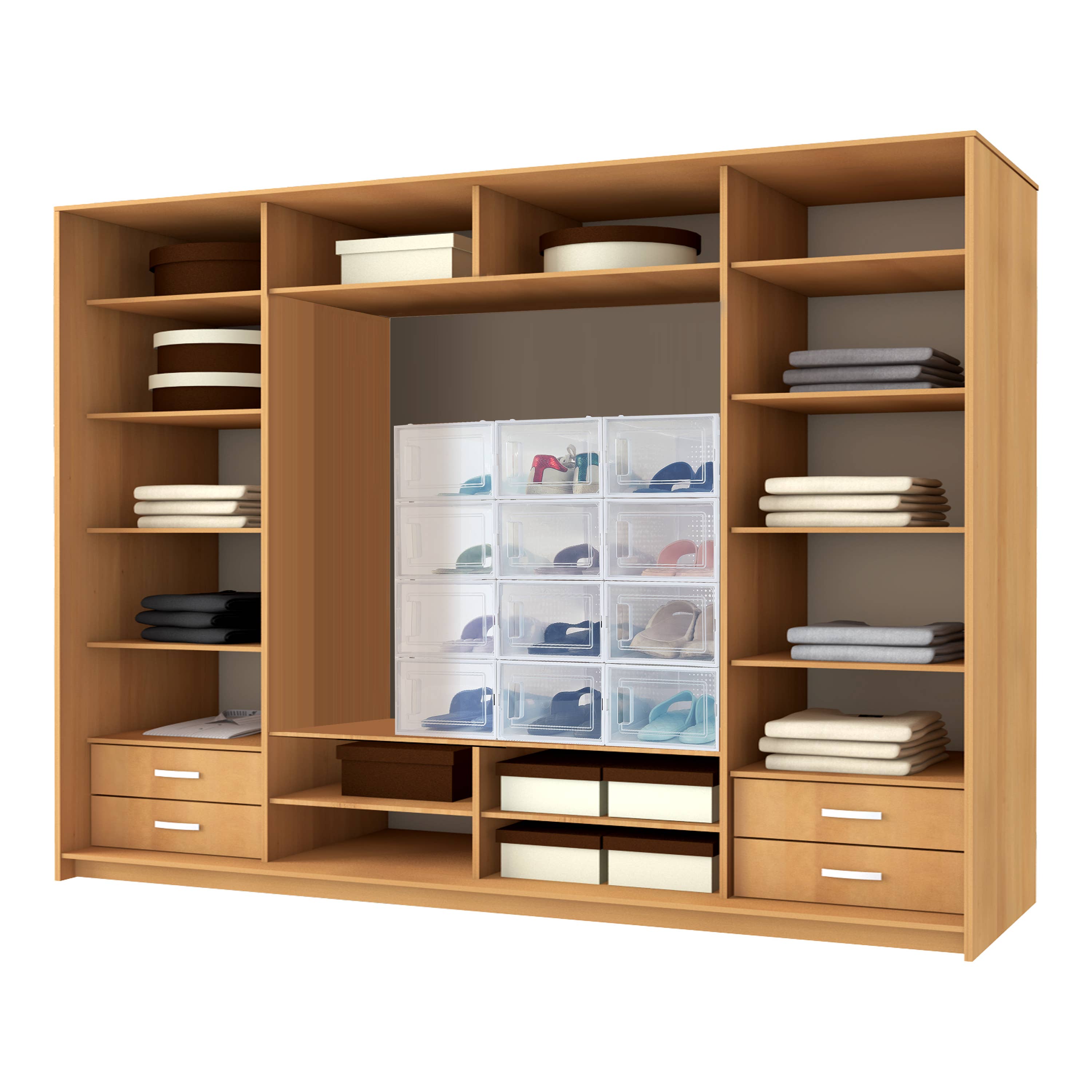 Periea - Vendita all'ingrosso Scarpiere - Confezione da 6 scatole per scarpe Periea - Dani6