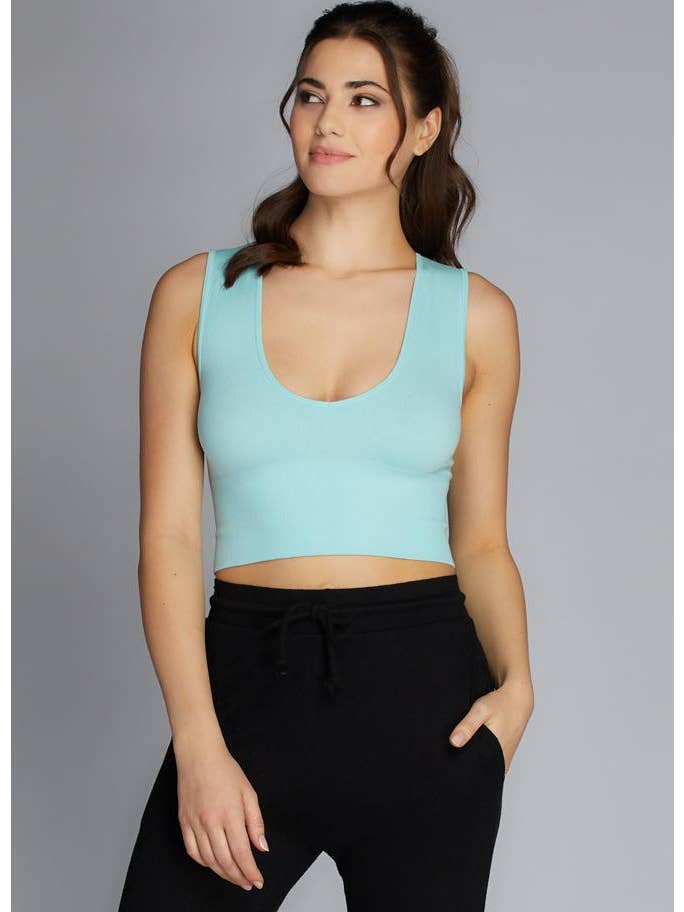 C'est Moi Clothing Co - Wholesale Knit Top - Women's - Bamboo Deep V Rib Top- CEBT1002