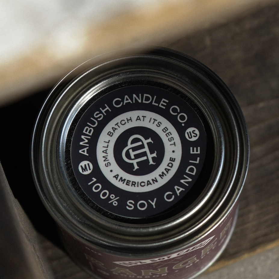 Ambush Candle Co. - Wholesale Jar/Filled Candle - True North | Sandalwood + Clove 8oz Soy Candle3