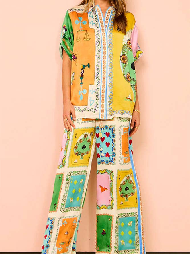 Poker Design 2PCS Pants Set JRM072 for wholesale by UNISHE