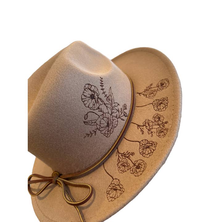 Wild Indigo - Wholesale Kids Hat - Kids - Spring Kids Hat Burned Hat Wildflowers
