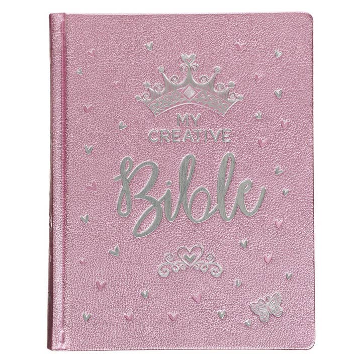 Metallic Pink Faux Leather My Creative Bible for Girls - an for wholesale by Christian Art Gifts