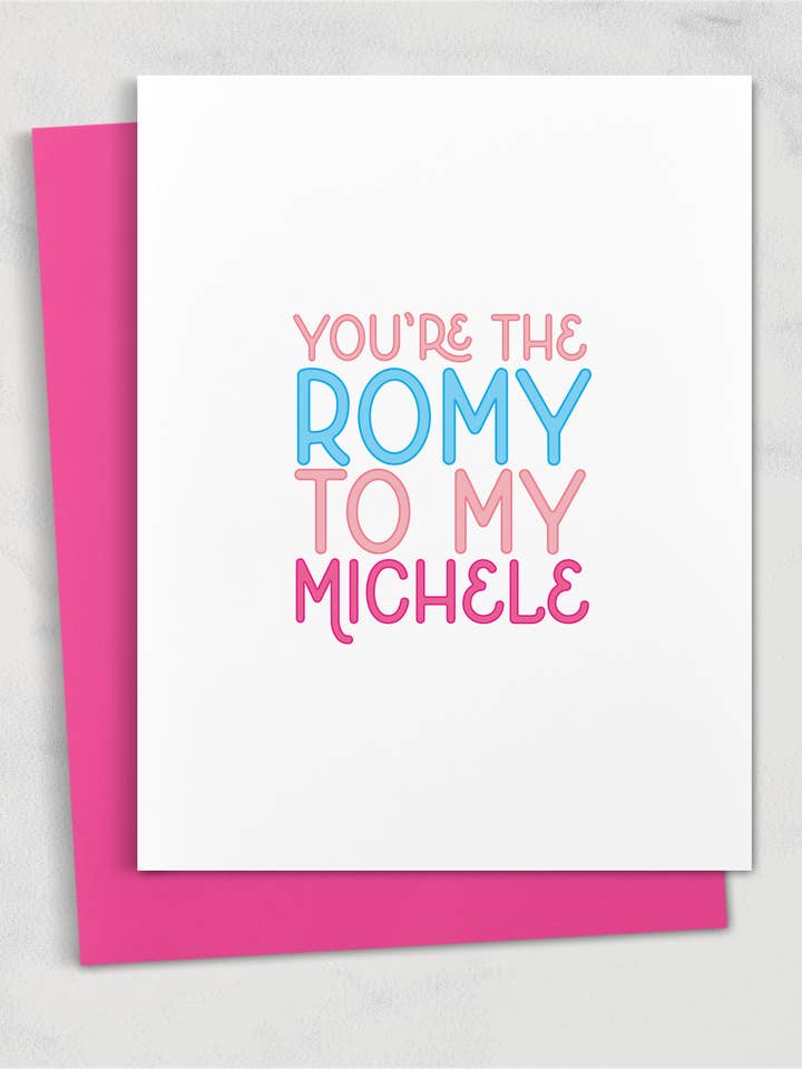 és a Romy para a minha Michele cartão de felicitações por atacado de Square Peggy