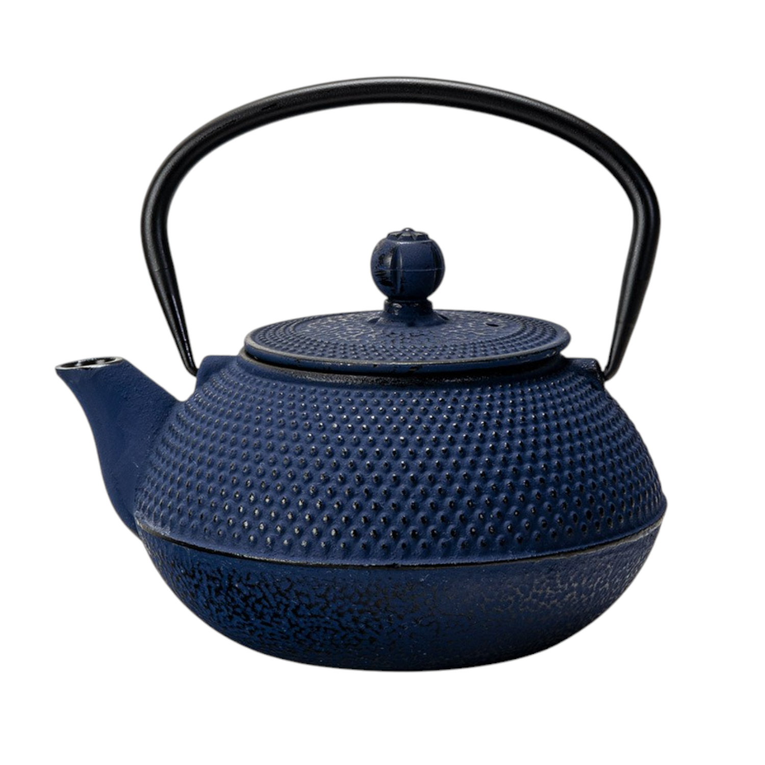 Urban Tokyo - Wholesale Tea Pot - Navy Blue Hobnail Design 27oz Cast Iron Tea Pot (1/8)0