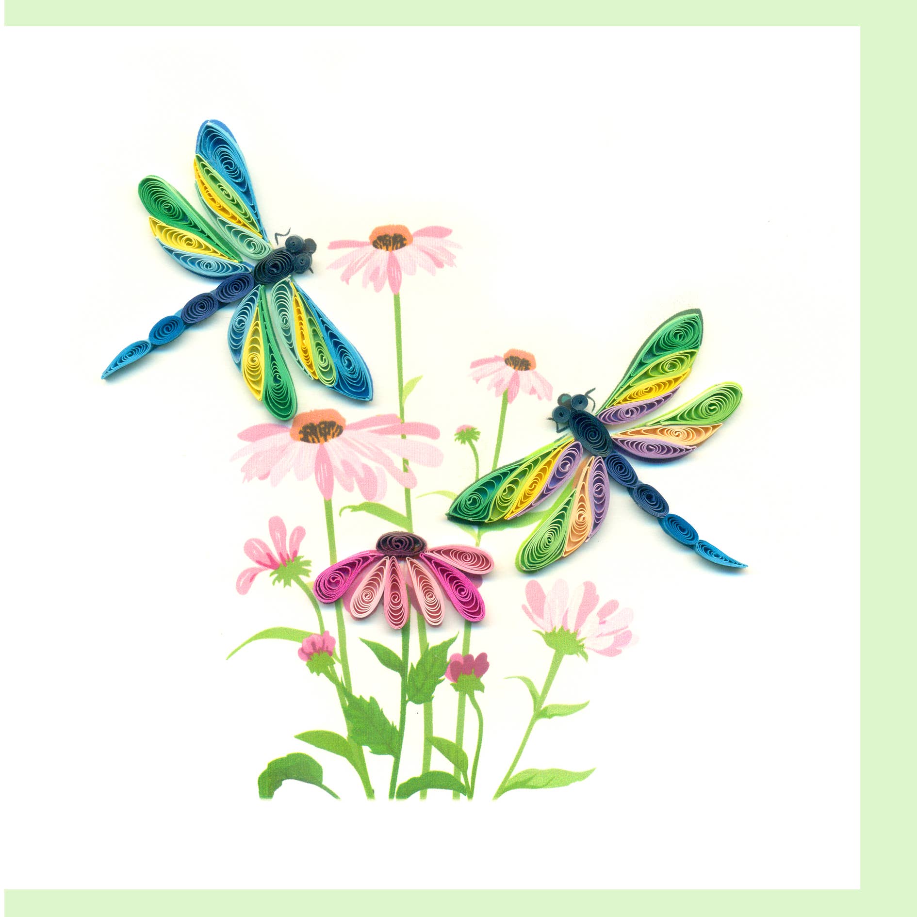 Blue Bird Cards - Wholesale Everyday Greeting Card - Dragonflies Quilling Card1