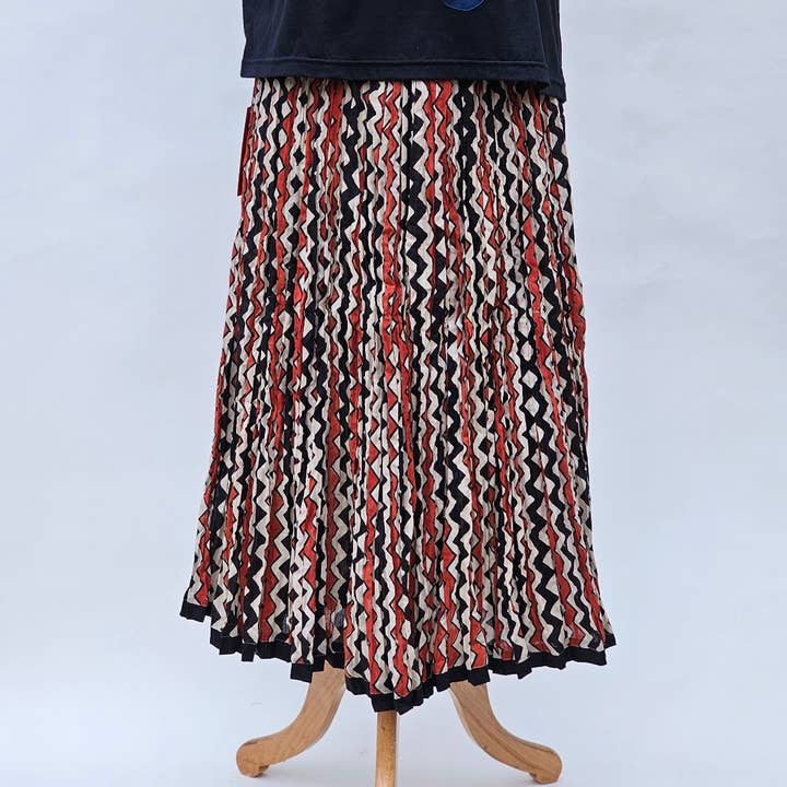 DR25-01 Gonna a Ruota Singolo Strato - Zig Zag per la vendita all'ingrosso da parte di YAZA