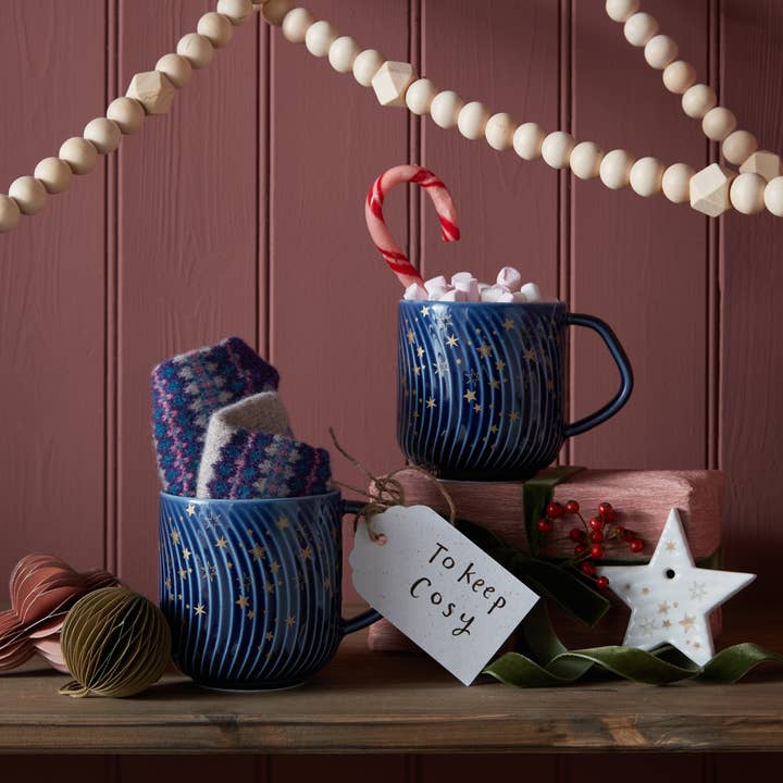 Denby - Wholesale Coffee Mug - Arc Blue Stars Coffee Mug