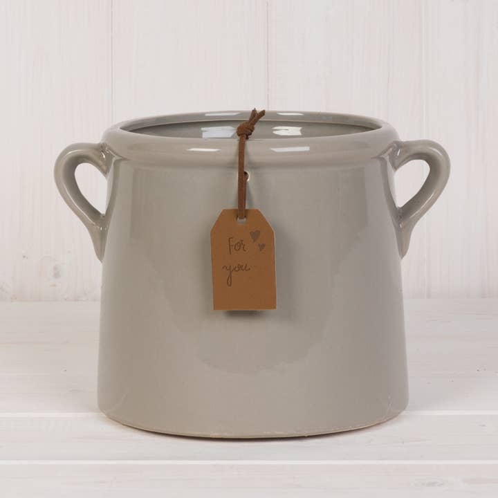 Satchville - Wholesale Plant Pot - Grey Pot