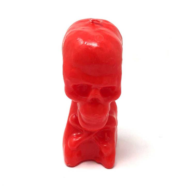 Skull/Skeleton Shape ritual candle Red for wholesale by Vrinda