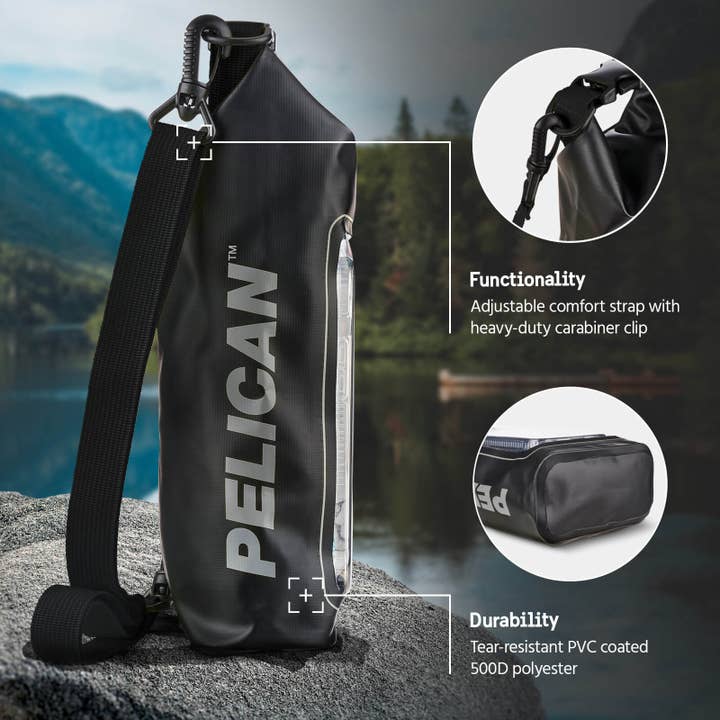 Stealth Black Pelican Marine Water Resistant Dry Bag (Stealth Black) - Phone Pouch for wholesale on Faire