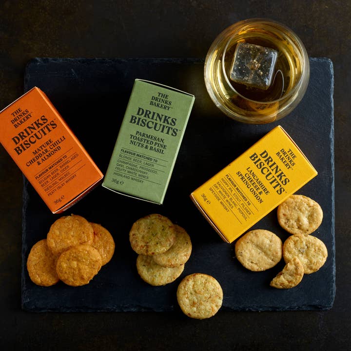 The Drinks Bakery - Wholesale Krokante deegwaren - Drankjes Koekjes - Lancashire Cheese & Spring Onion 110g