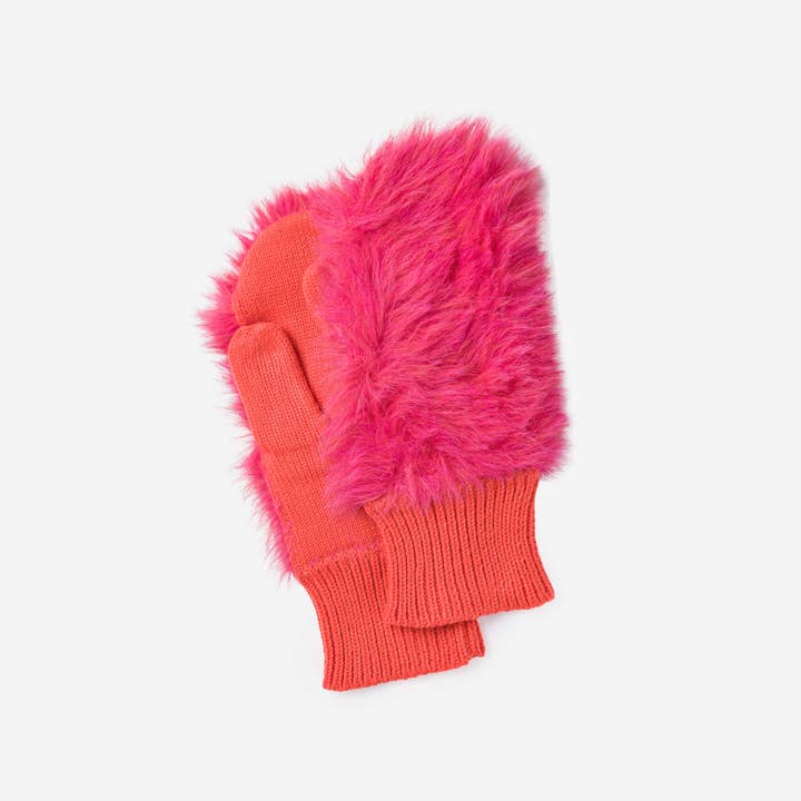 VERLOOP | knits - Wholesale Mittens - Women's - Faux Fur Knit Mittens5