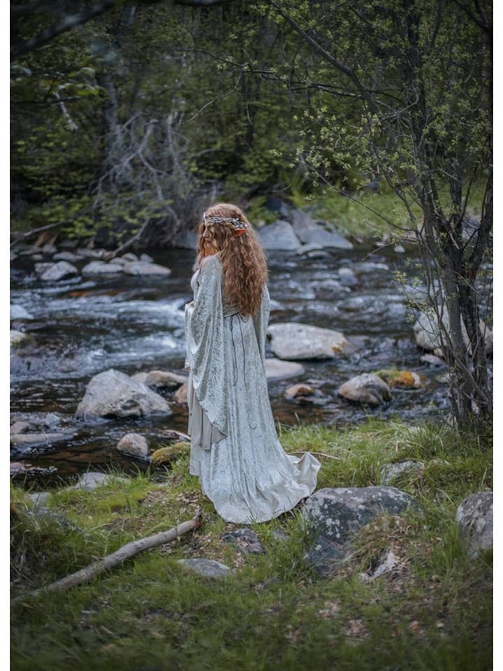 Costurero Real - Wholesale Costume – Women's - White elven celtic velvet dress medieval elf faery wedding3