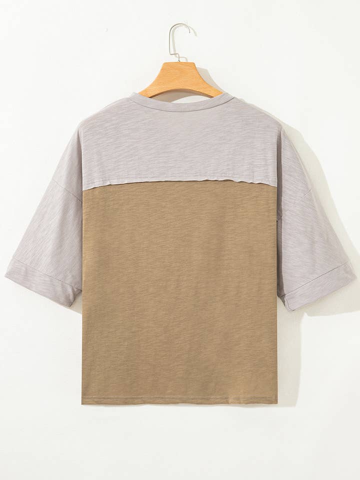 LALA LOO - Wholesale T-Shirt - Women's - LALALOO Flower Patchwork 3/4 Sleeve Oversized T-Shirt10