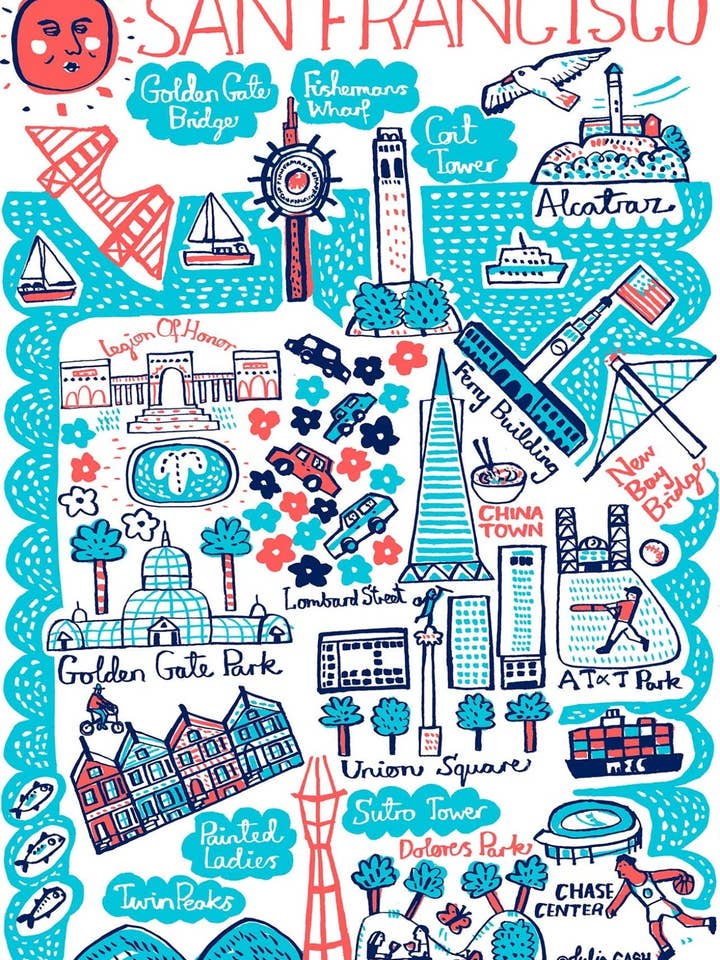 San Francisco-tryck och kort för wholesale av Julia Gash