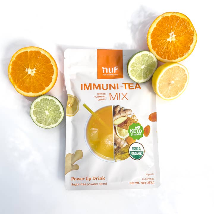 New Universe Food - Wholesale Loose Tea - NUF Sugar Free Immuni-Tea– Ginger Turmeric Lemon Tea Mix