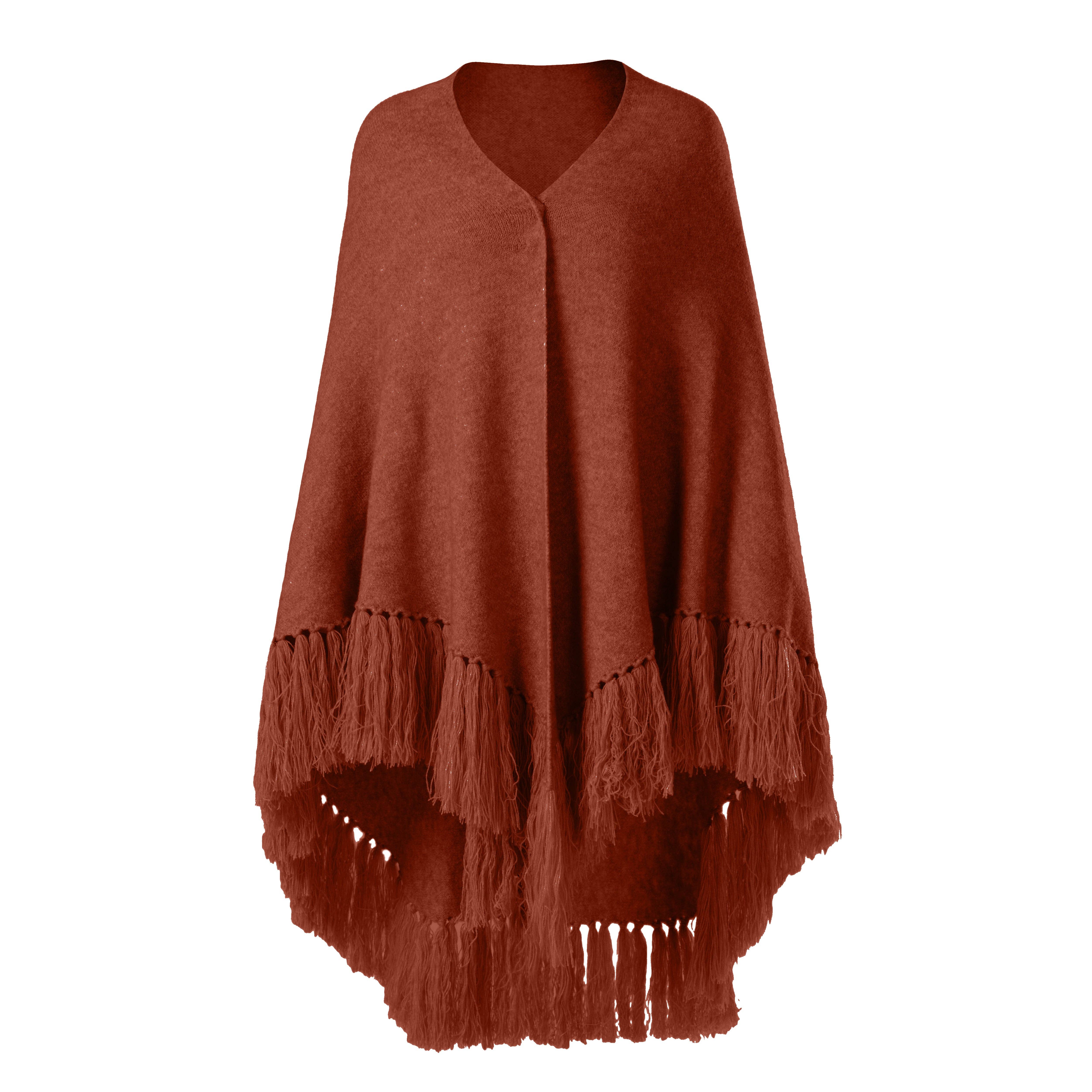 Emilie collection - Wholesale Poncho - Women's - Brown poncho4