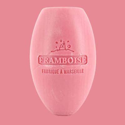 Wall Mounted Rotating French Soap - Raspberry (Framboise) for wholesale by French Soap Wholesale