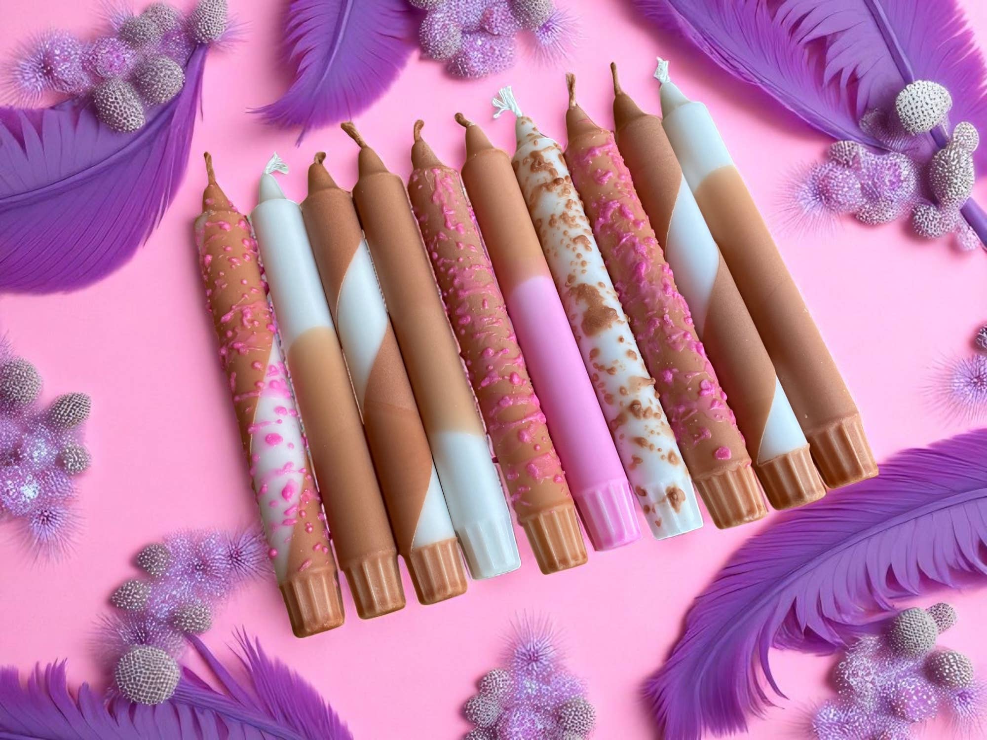 Kupkup HB. - Fi Design Studio Co. - Wholesale Pillar Candle - Joyful Glow | Chocolate Cake Tapper Candle | 2.3x20 cm 31