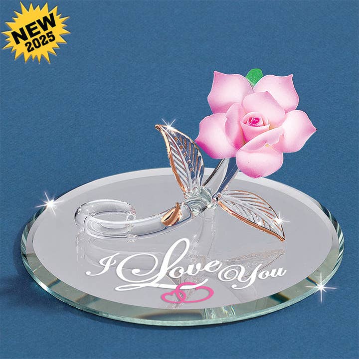 P1 420-PK: Pink Rose "I Love You" for wholesale by Glass Baron