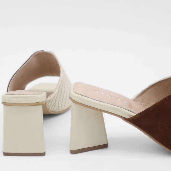 Soulmate mule off ivory leather sandals women's shoes for wholesale on Faire6