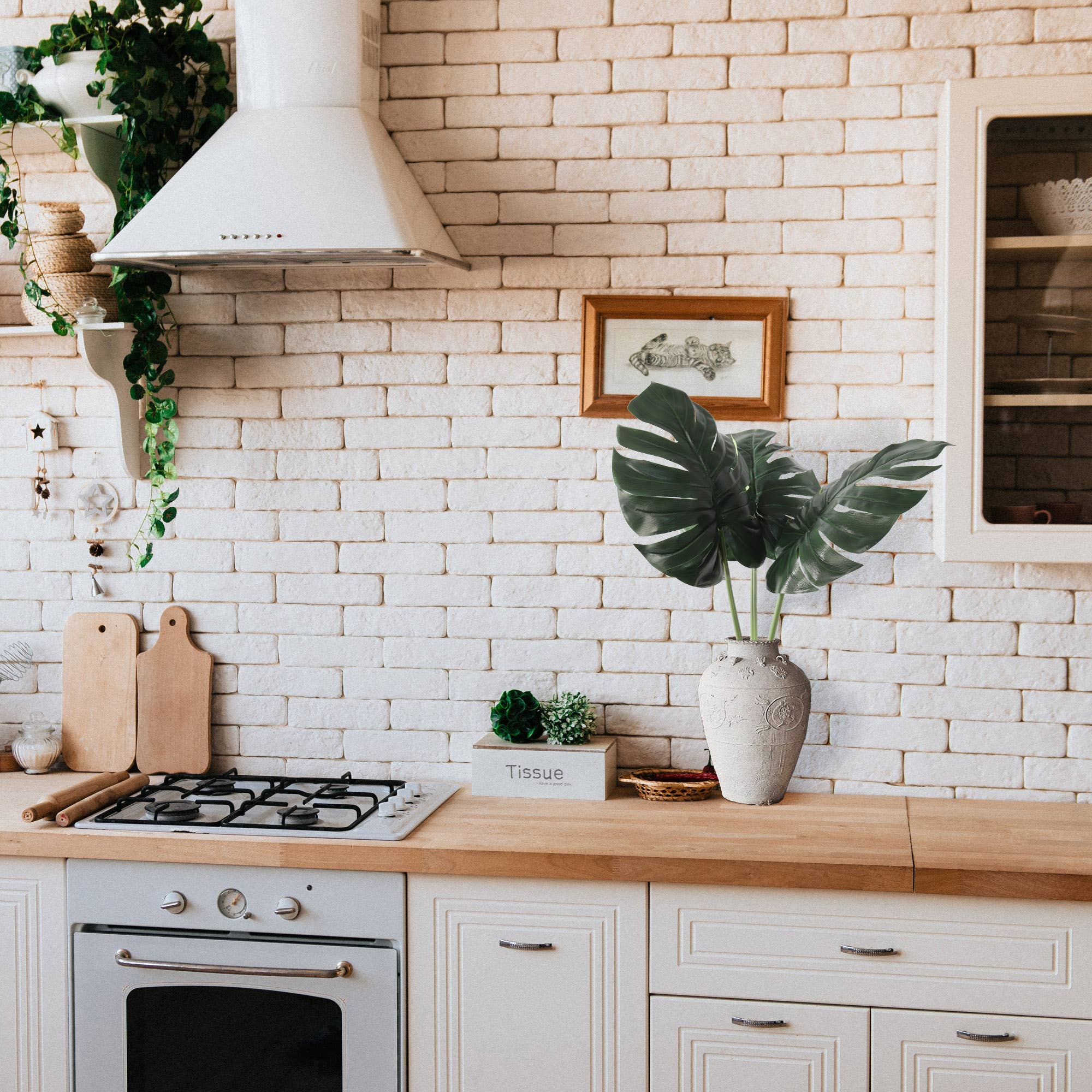 Larksilk - Venta al por mayor Plantas artificiales - Juego de 24 hojas de filodendro divididas de 28 pulgadas - Follaje artificial5