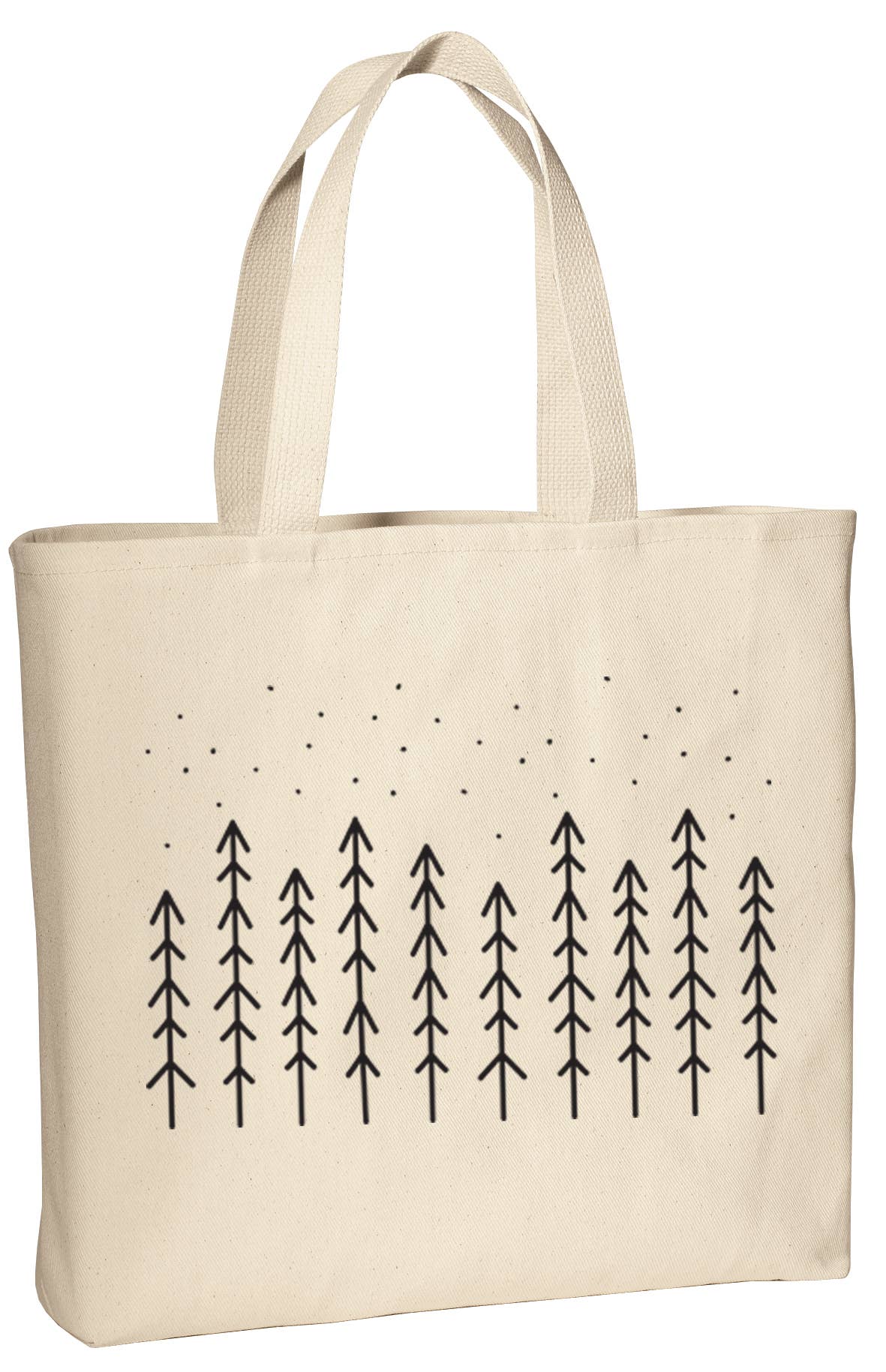 Cactus and blue Swiss dot Oilcloth tote