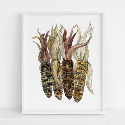 Indian Corn Print for wholesale by Jennie Kilcup Watercolors