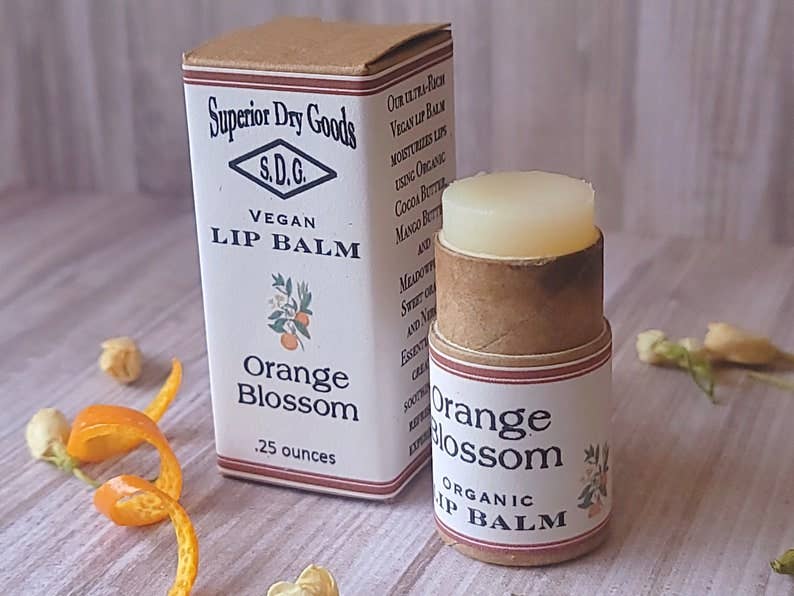 Superior Dry Goods - Wholesale Lip Balm - Orange Blossom Lip Balm | Paperboard Tube | All Natural3